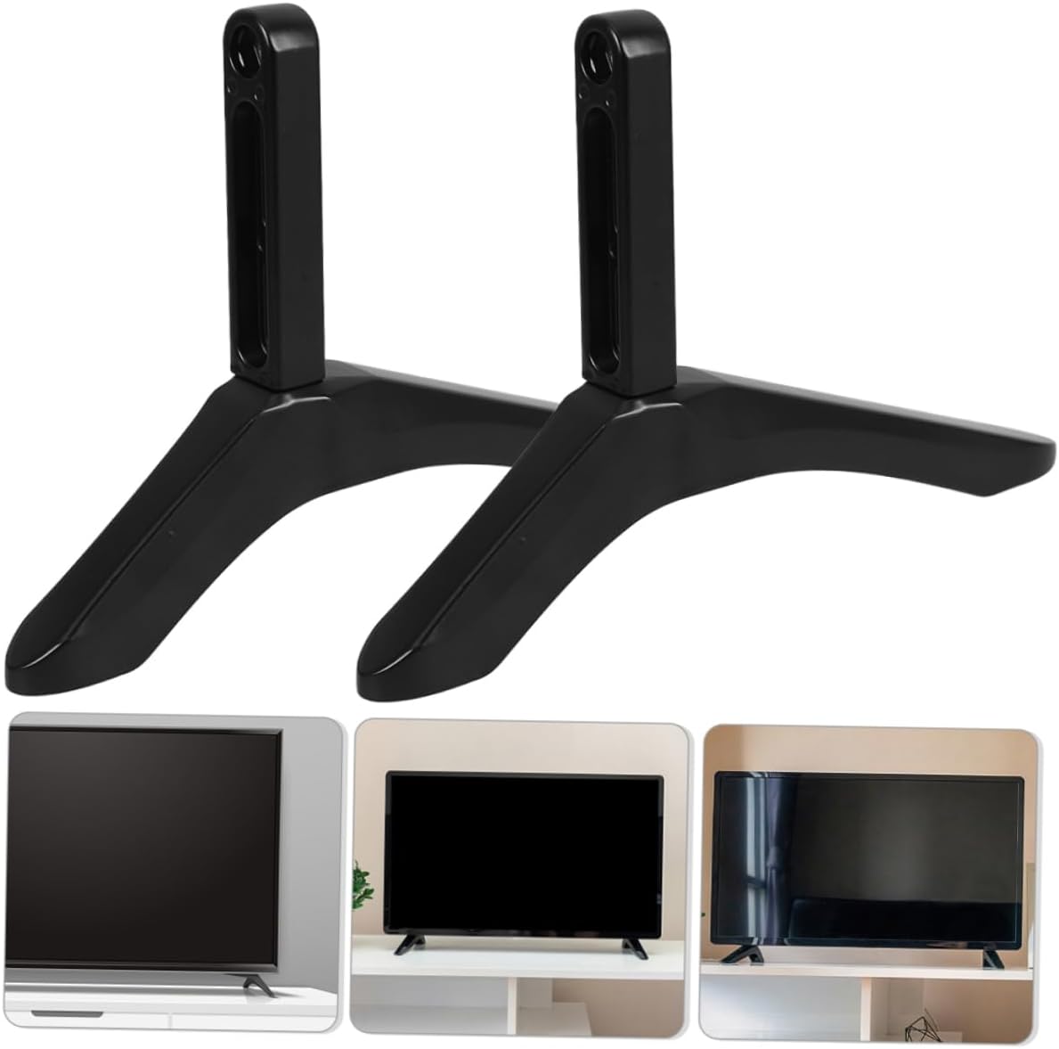 ULTECHNOVO 1Pair Stylish No Drill Tv Stand for Desktop Sturdy Base Compatibility for Various Tv Elegant Design for Bedroom Living Decor
