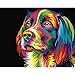 Produktbild Zdmathe 16x20 Zoll DIY Digital Malen Nach Zahlen Kits für Kinder Erwachsene Abstrakter Bunter Hund Zeichnung Kits Wandgemälde Leinwand Ölgemälde Home Mauer Dekor
