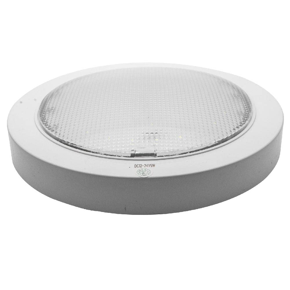 Baceyong Oświetlenie wewnętrzne LED Reflektor sufitowy RV z włącznikiem/wyłącznikiem / 12 V Puck Lights do kamperów, świateł przyczep, świateł kempingowych i świateł łodzi ciepła biel