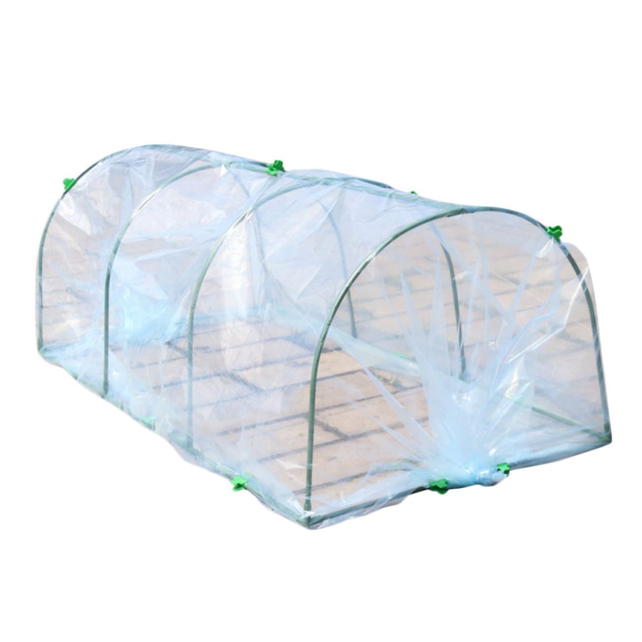 Struttura per Serra da Giardino in Plastica Verde, Telo e Antineve per Protezione Piante e Fiori su Terrazzi e Aree Esterne,