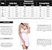 Monrolove Sexy Babydoll Lingerie For Women Lace V Neck Full Slip Nightwear White S