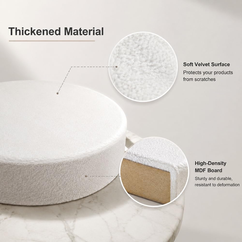 Piedistallo Espositivo Rotondo per Negozio di Abbigliamento | Morbida Superficie In Velluto Con Base Spessa, Perfetta Per Abiti Da Sposa E Accessori Fotografici(Marrone,80x10cm)