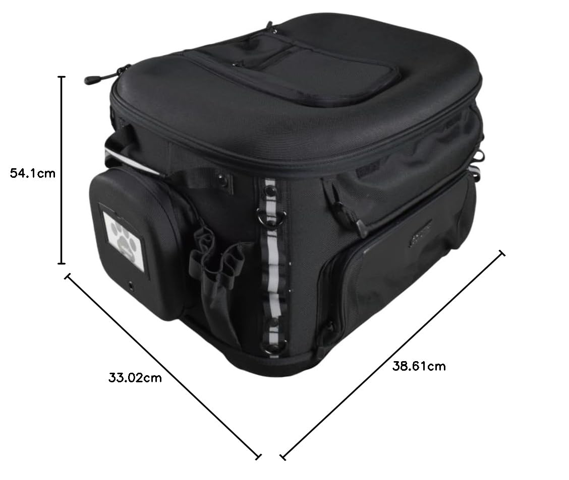 Motorcycle Grand Pet Palace - Transportín versátil para mascotas con clasificación UV para gatos y perros, 21.3 pulgadas de ancho x 15.2 pulgadas de alto x 13 pulgadas de profundidad, color