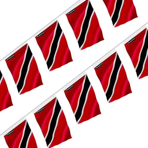 Guirlande drapeau Trinité-et-Tobago 14x21 cm 100pcs décoration extérieure intérieure
