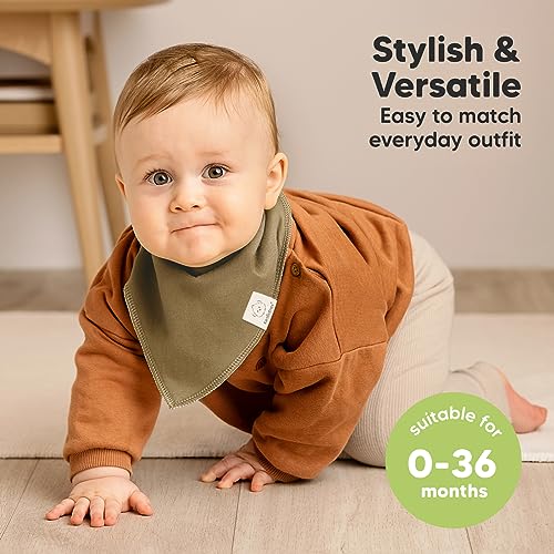 Image of 8pk Organic Baby Bandana Bibs for Drooling and Teething (Daybreak)