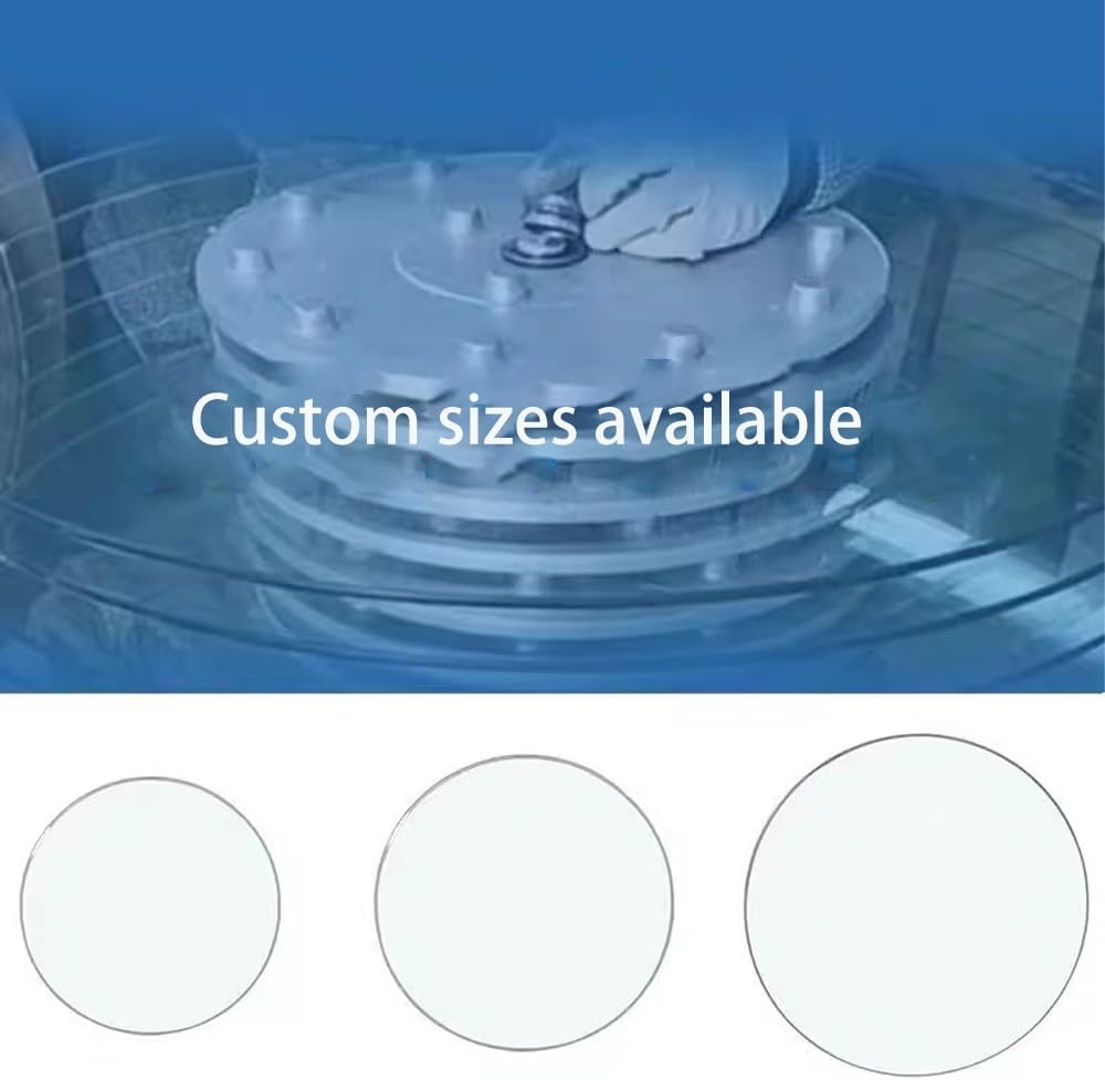 Round Tempered Glass Table Top, 15in 17in 21in 23in Clear Glass Panel Tabletop Protector, Beveled Polished Edge for Dining Patio(78cm/30.7in)