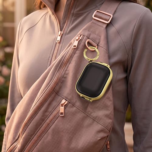 Image of Maxjoy for AirPods Pro 3rd Generation Case with Lock, Cute AirPods Pro 3 Case Lock Protective Hard AirPod Pro 3 Cover for Women Men with Keychain for Airpod Pro 3rd Gen Cover 2025,Gold /Black