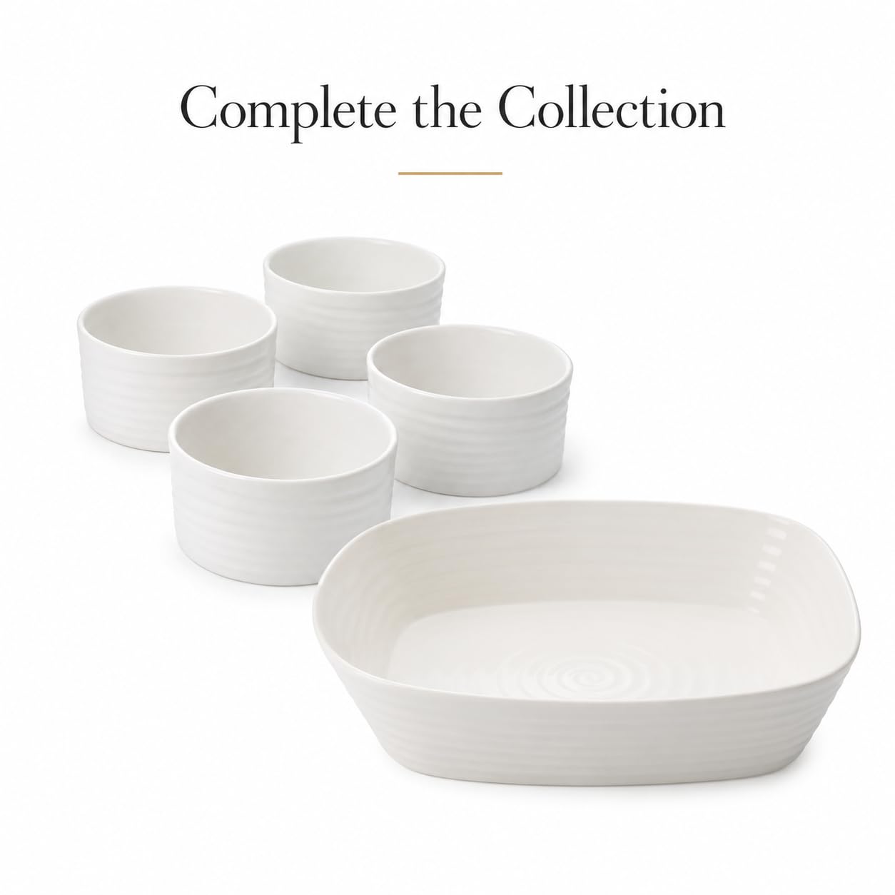 Portmeirion Home & Gifts Lot de 4 ramequins blancs Sophie Conran (Blanc)