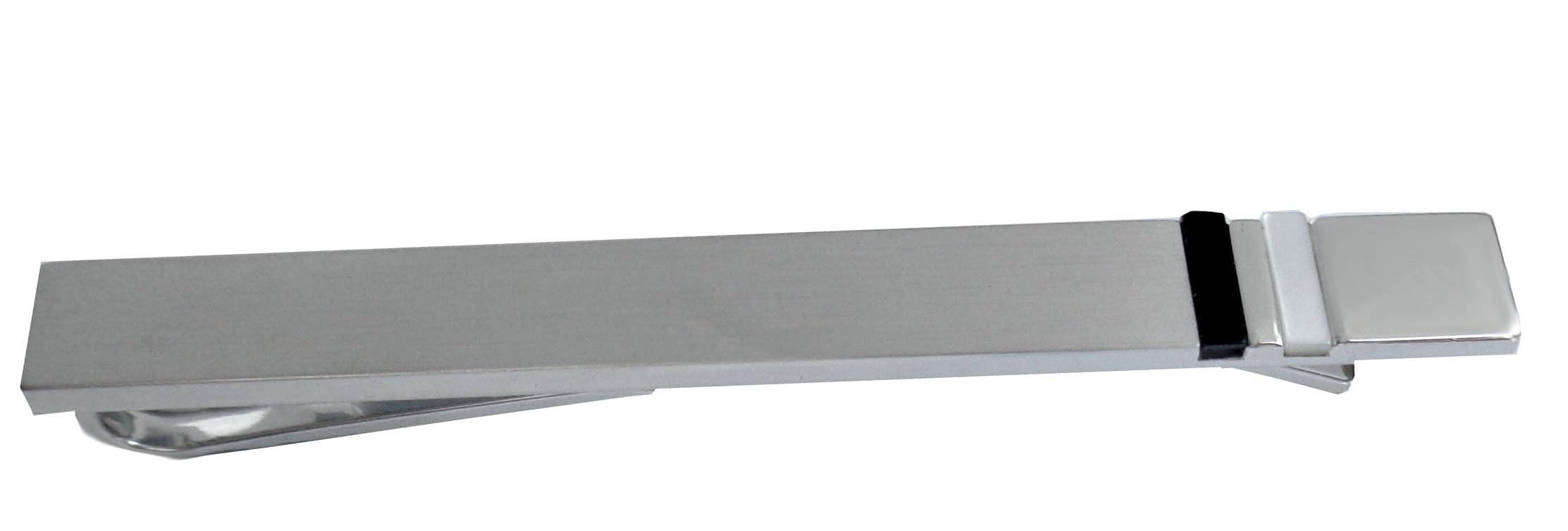 Krawattenschieber 925er Silber matt-glänzend m. Perlmutt + Onyx 6,6 cm Gesamtgewicht 12 Gramm m.i. Germany + Exklusivbox