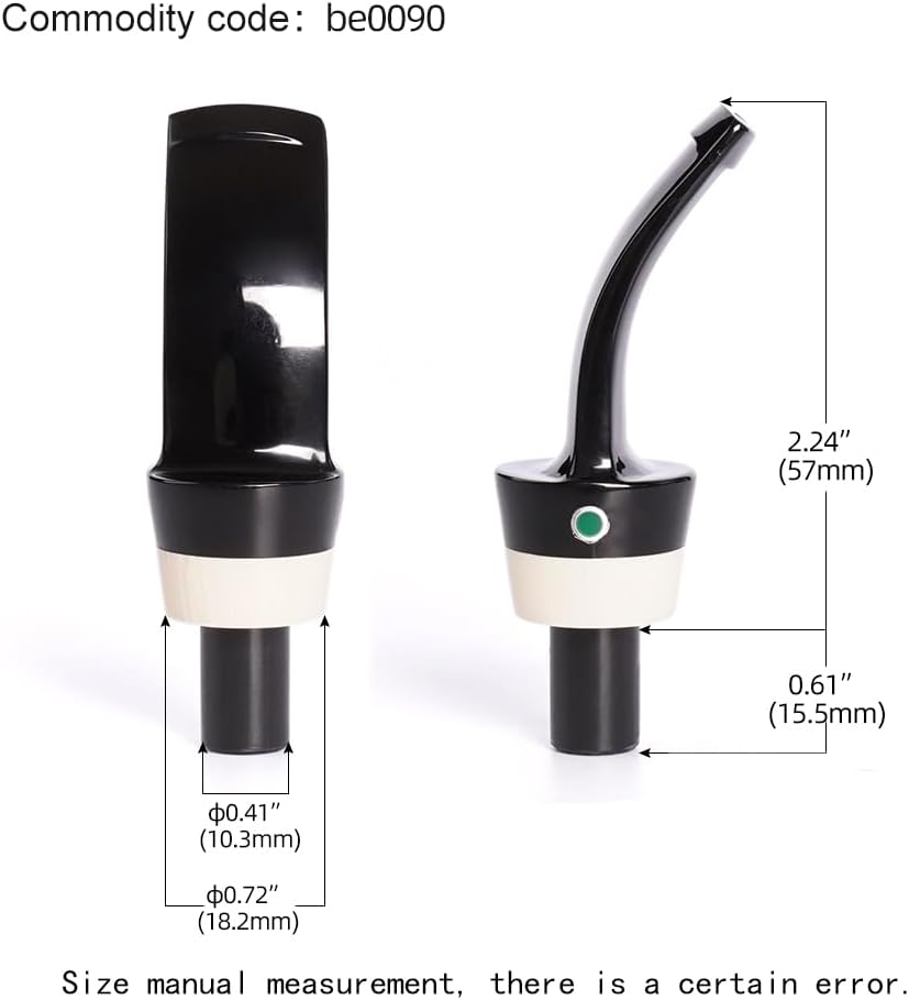 2 Pcs Replacement Bent Black Acrylic Stem, Fit 9mm Filters
