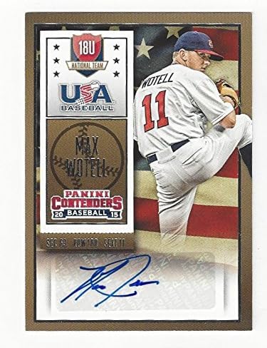 Max Wotell Autographed "18U USA National Team" Baseball Card - 2015 Panini Contenders Baseball Card #43 (Cincinnati Reds) Free Shipping