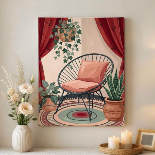 Lienzo estético abstracto de 16 x 20 pulgadas para dar vida a paredes vacías y apagadas