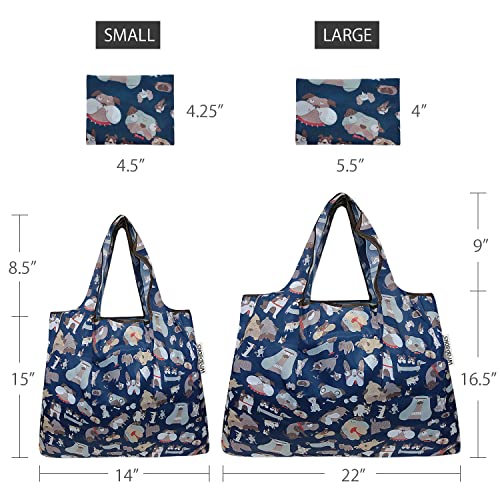 Image of allydrew Large Foldable Tote Nylon Reusable Grocery Bag