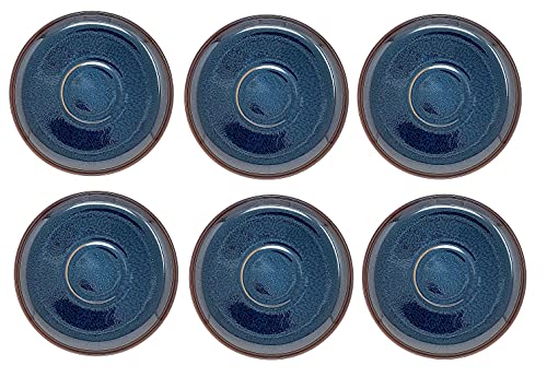 Villeroy & Boch Crafted Denim 6er Set Untertasse blau D. 15cm Porzellan