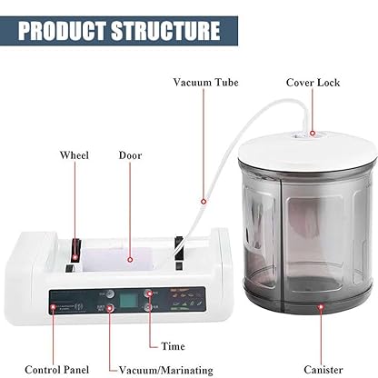 Lakenbroade Elektrische Vakuum-Lebensmittel-Tumbling-Maschine Multi-Marinator Automatische LCD Intelligente Hamburger-Beizmaschine Kommerzieller Haushalt – Bild 7