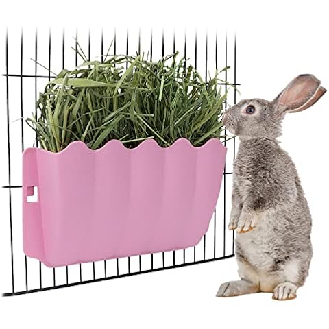 Litewood Kaninchen-Heu-Futterstation zum Aufhängen, Meerschweinchen, Spender, Heuschale, Krippenregal Cover