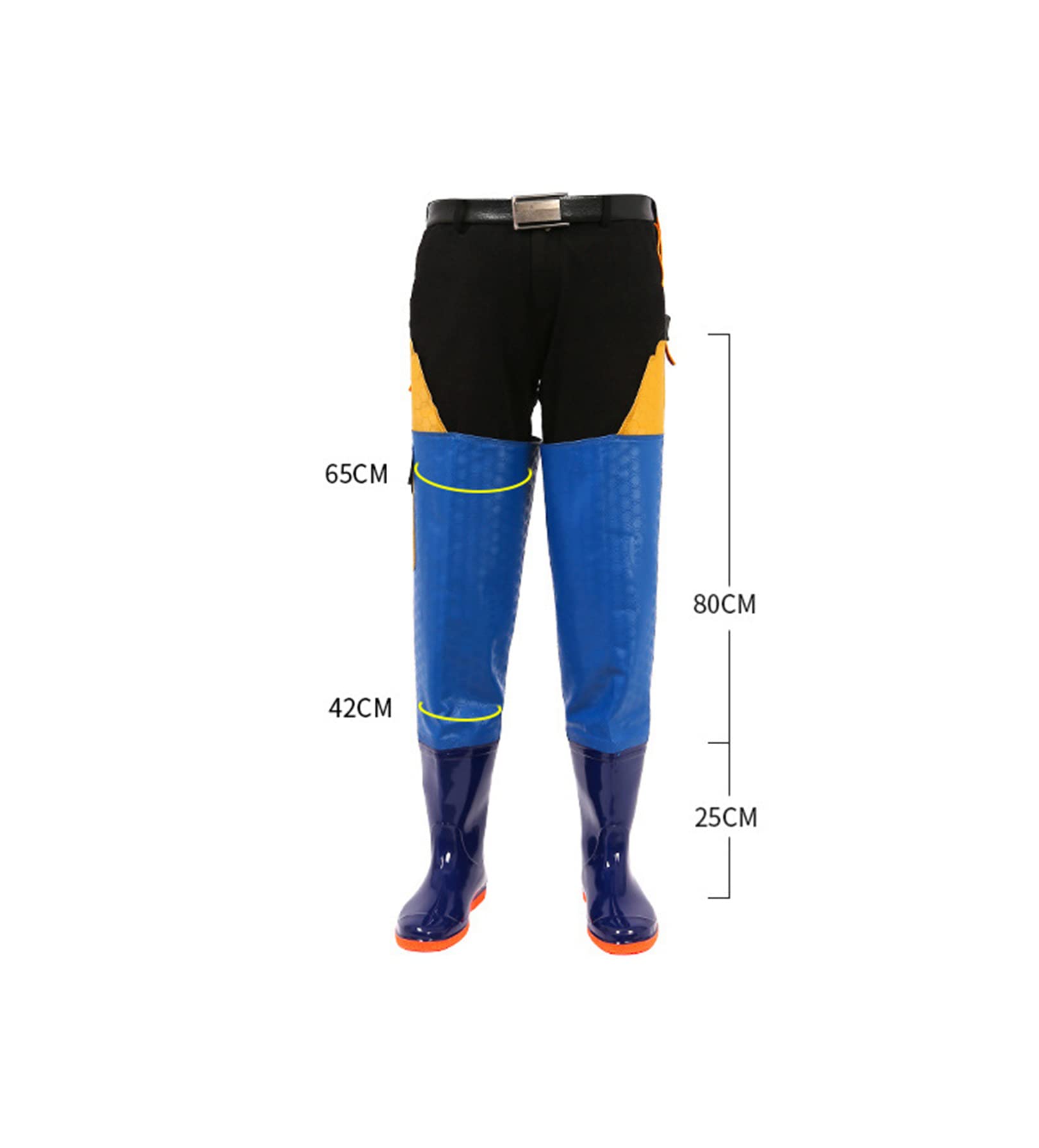Stivali da Pesca Alti 80Cm Stivali da Pesca Suola Morbida in PVC per Scarpe da Pesca Scarpe da Pioggia Multiuso Unisex Scarpe da Acqua Antiscivolo Stivali di Gomma da Caccia Spessi