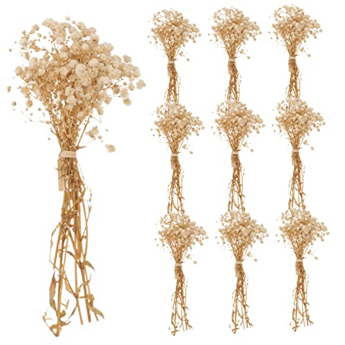 Bouquet de flores secas Gypsophila beige decorativo miniatura 1