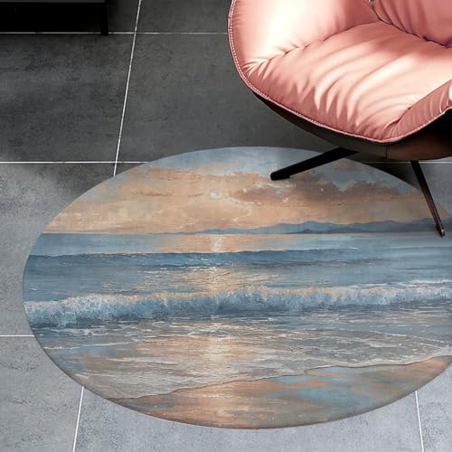 Alfombra pequeña lavable con estampado de agua para cocina y baño 3