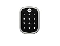 Yale | LiftMaster Smart Lock with Touchscreen Deadbolt- Works with myQ App & Key by Amazon in-Garage Delivery when paired with Smart Garage Hub (sold separately), Satin Nickel