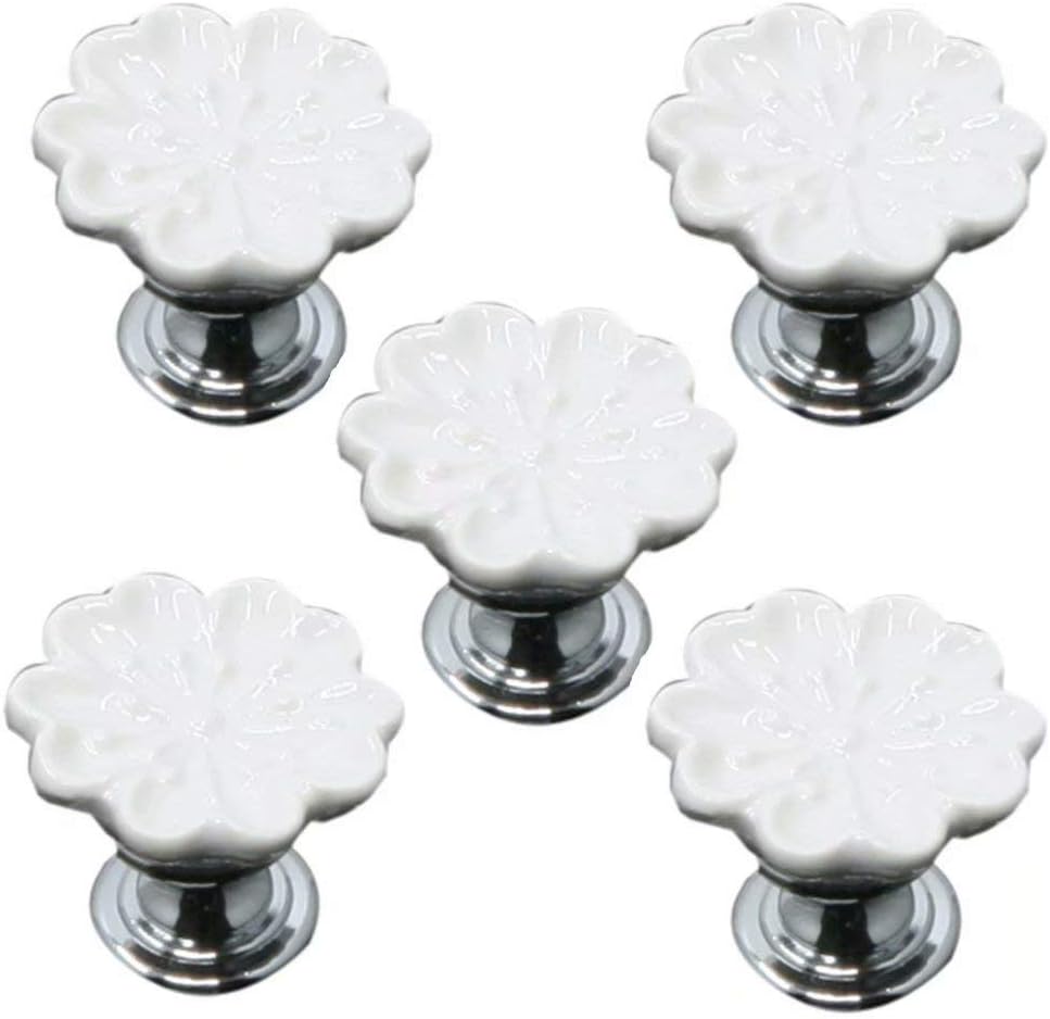 Furniture Handles ，5pcs Door Knob Cupboard Drawer Pull Handle Kitchen and Bathroom Cabinets, Wardrobe(Red)