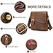 Augus Men's Leather Messenger Bag Shoulder Crossbody Backpack Bags Purse for Women Vintage Anti-Theft Waterproof Casual for Travel Work (Brown)
