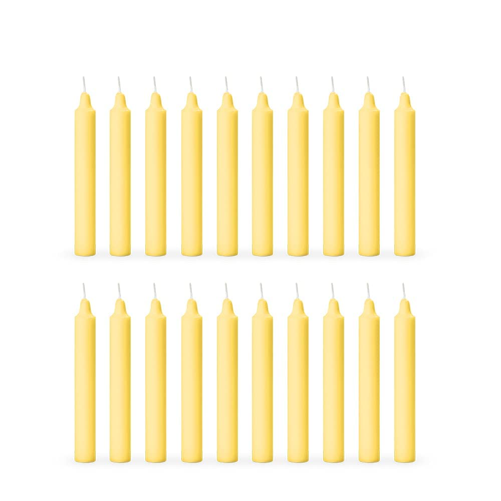 Stick Candles Healing Candles/Spell Candle Especially Meant for Healing, Chakras, Ritual Candles, Decoration, Lighting, Home Decor || Burning Time 3 to 4 Hours Each (Yellow Stick, 20 PCS)-image-19