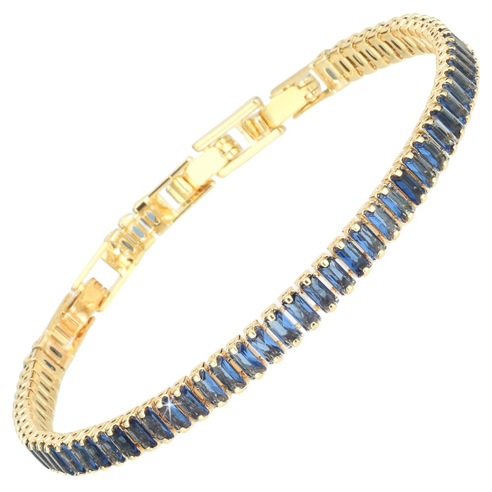RIZILIA Not-Your-Basic Minimalist to Statement CZ Tennis Bracelet for Women