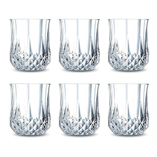 FEELINGS 6 PCS Glass Tumbler Set by Addox Premium Drinking Glasses 240ml (Crystal Luxe)