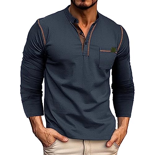 Henley-Hemden Für Herren Kurzarm Solider Klassischer Sommer Bequemes