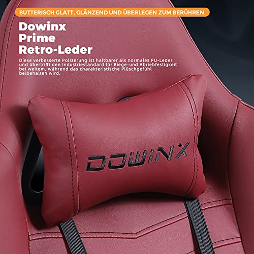 Dowinx-Silla-de-oficina-para-gaming-silla-ergonomica-de-PC-con-masaje-lumbar-estilo-racing-piel-sintetica-respaldo-alto-sillon-giratorio-ajustable-con-reposapies-color-rojo-vino