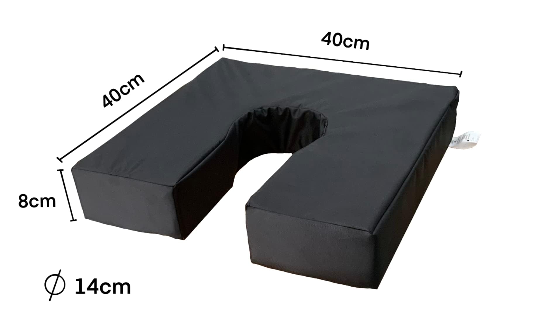 Cuscino antidecubito a ferro di cavallo, impermeabile e traspirante con schiuma anatomica Comfort - Cuscino per emorroidi e coccige, cuscino ortopedico (Viscoelastico)