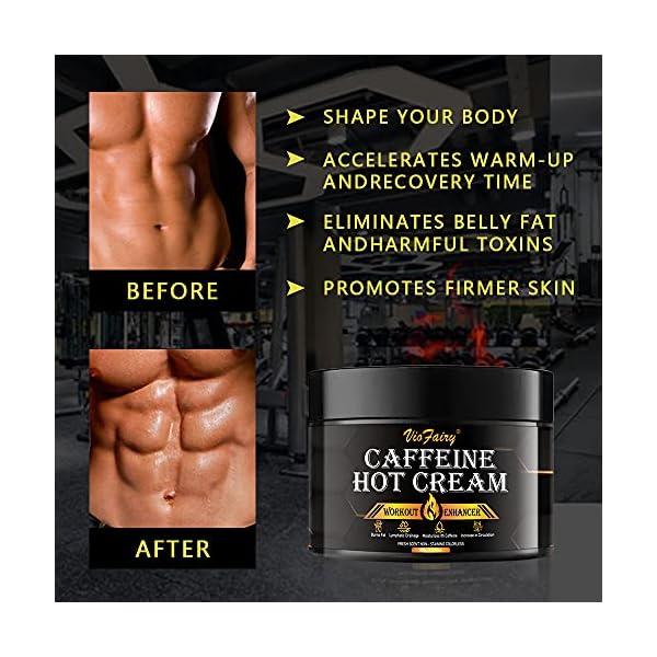 Caffeine Anti Cellulite Hot Cream, Body Sculpting Cellulite Workout Cream for Women & Men , Anti-Cellulite Remover Creams, Natural Sweat Workout Enhancer, Thighs Belly Butt Firming Legs Slimming Cream