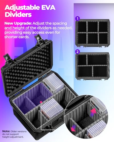 Card Case for Sport Cards Storage, Graded Trading Card Storage Box for 3