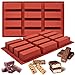 JOERSH 2pcs Granola Bar Mold Rectangle Silicone Candy Bar Mold Deep for Baking Chocolate Energy Bars/Protein/Nutrition/Cereal Bars/Cheesecake/12-Cavity Butter Mould