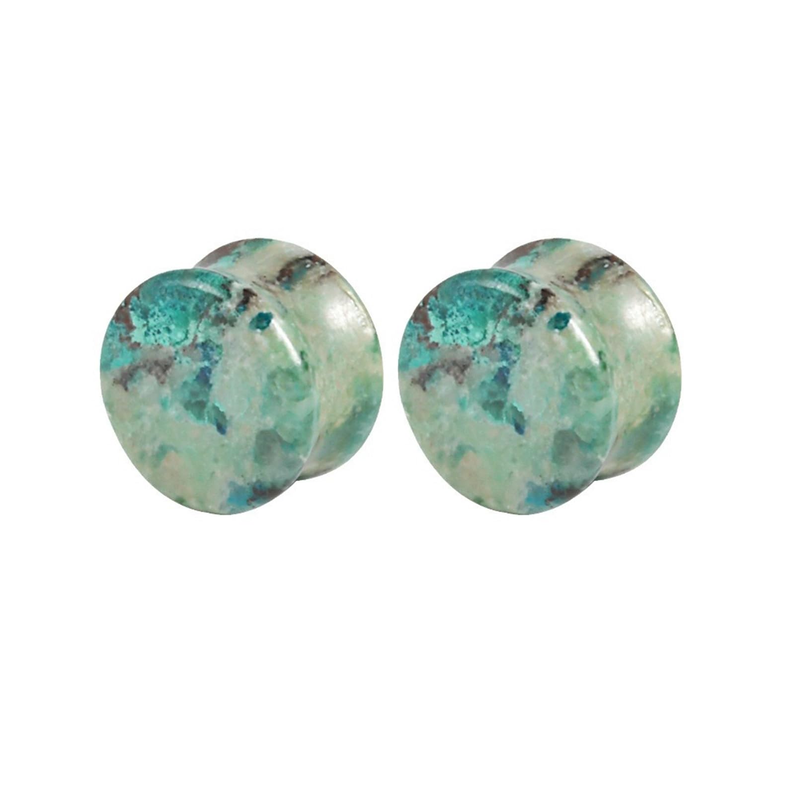 Tunnel 6mm-25mm, Ohr Flesh Plug Stein 1Pcs Ohrringe Piercing Herren, Ohr Expander Ohrringe Grün