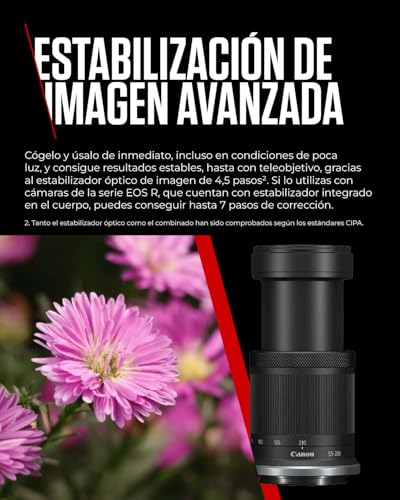 Image of Canon RF-S55-210mm F5-7.1 is STM Lens | Compact Telephoto Zoom (Black)