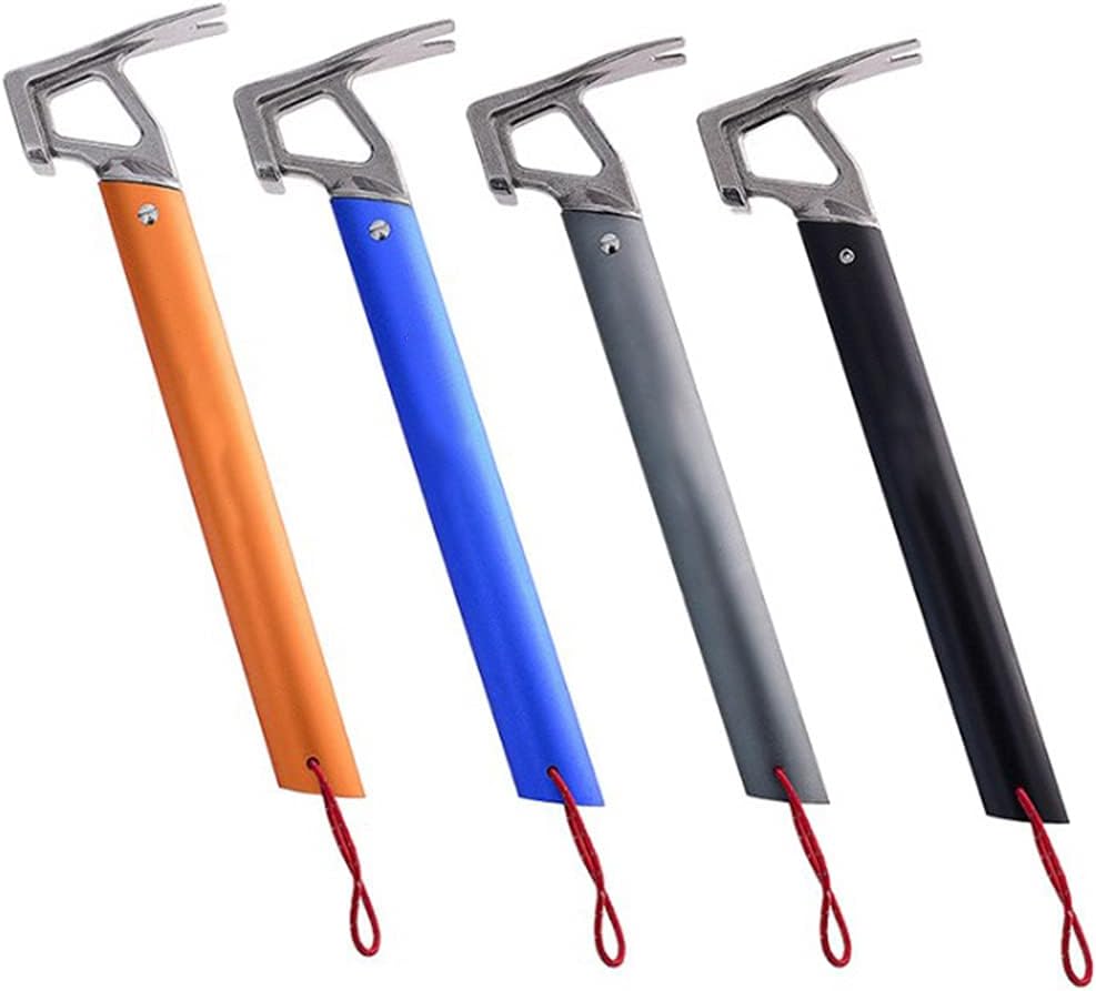 Multifunctional Stainless Steel Stakes Nail Puller with Aluminum Alloy Handle Protect Yourself in the Wild Camping Tent Tool