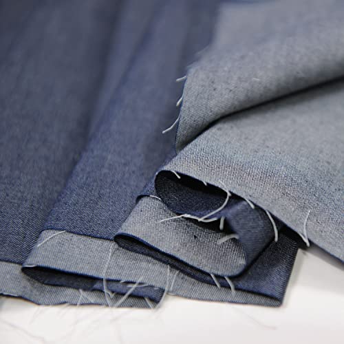 Denim 5 OZ.Indigo Washed of Deep Col 100% Cotton Fabric 58 Wide by the Yard (Deep 1yard)