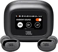 JBL, Fone de Ouvido Bluetooth, Live Buds 3, Intra Auricular, Sem Fio, Com Tela de 1.45', Cancelamento de Ruído, Resistente À Água e Poeira - Preto