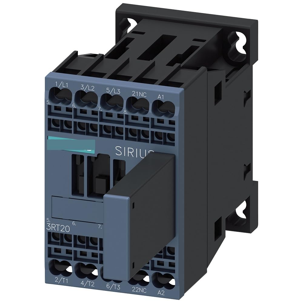 YAPOLQTNM Contactor AC-3 12 A/5.5 kW/400V 3-Pole 230VAC 50/60Hz 1NC Spring-Loaded Connector 3RT2017-2EP02