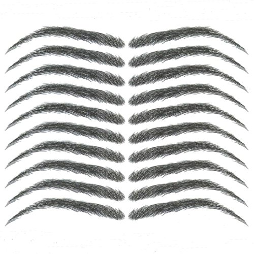Cardani Eyebrow Tattoos #17 - Classic Shape Temporary Tattoo Eyebrows (Darkest Brown)