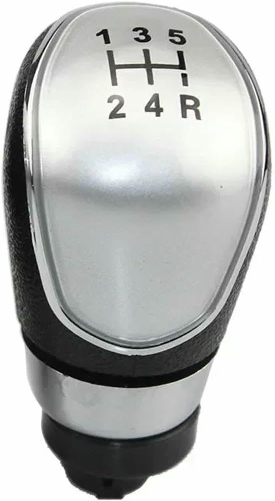 Gznbb 5 Speed Silver Car Manual Gear Shift Knob Boot Cover Gaiter Lever Shifter Handle Stick, For Fiesta Mk7 For Focus Mk2 Fl 2008 2009 2010 2011