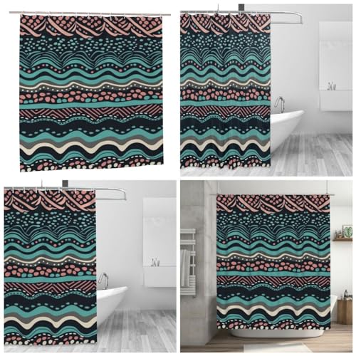 Rideaux de douche en polyester lavables BONDIJ 183x183 cm