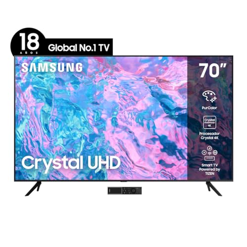 Pantallas, Home Entertainment SAMSUNG Pantalla 70' UHD 4K UN70CU7000FXZX