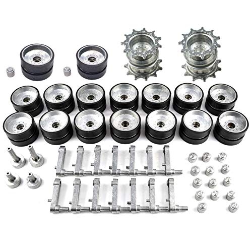 TOMYEUS For Henglong 3918-1 1/16 U.S.A M1A2 Abrams RC Tank Upgrade Parts Metal Wheel Hub Set Metal Main Gears