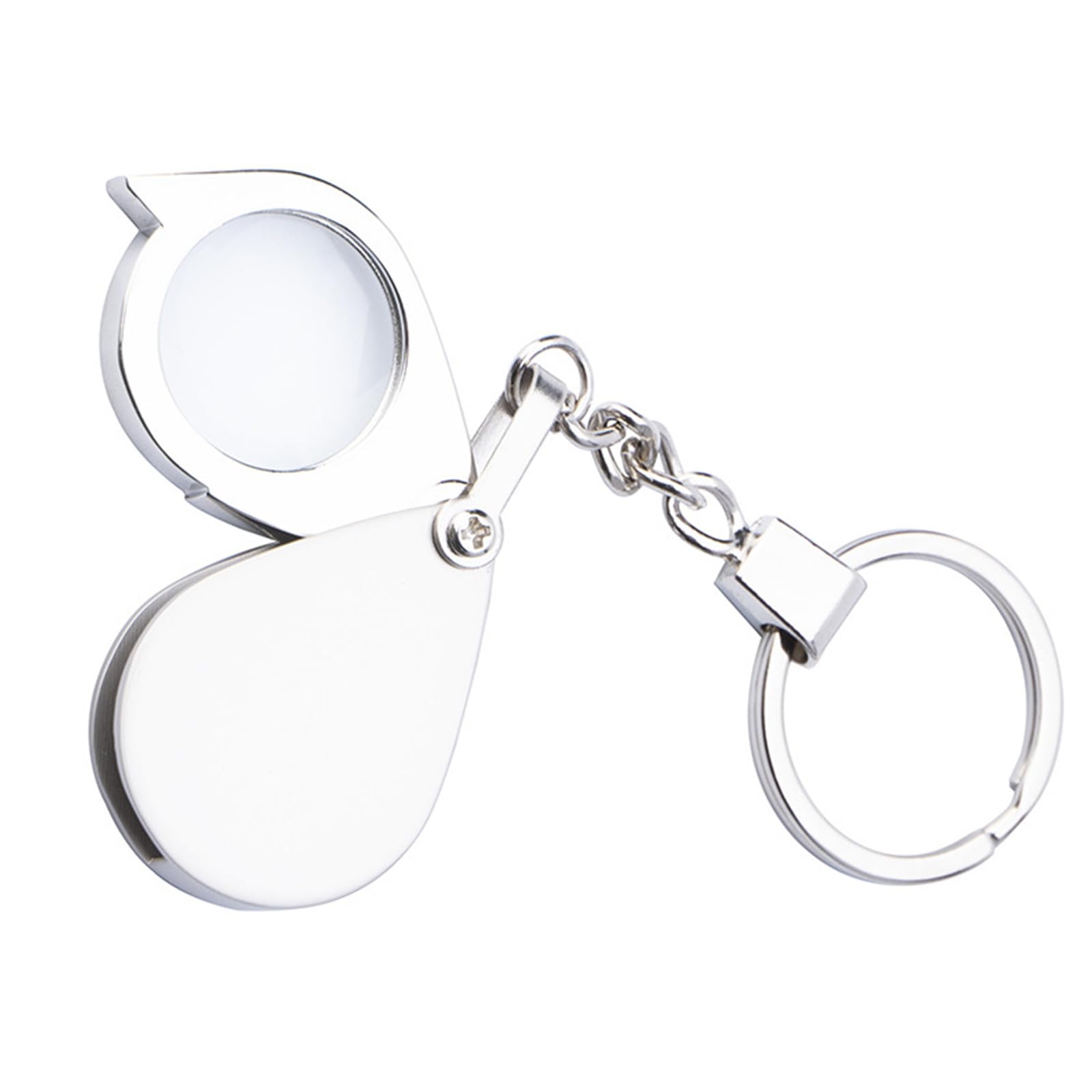 Foldable 30X Magnifier Lens Handheld Eye Loupe Pocket Keychain for Coin Inspection Portable Pocket
