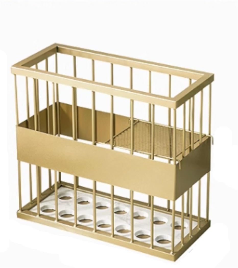 DFGHNBVC Gold Metal Umbrella Stand - Rectangular Umbrella Holder Nizer For Mall, Apartment, Hall - Stylish Umbrella Rack For Walking Sticks Umbrellas