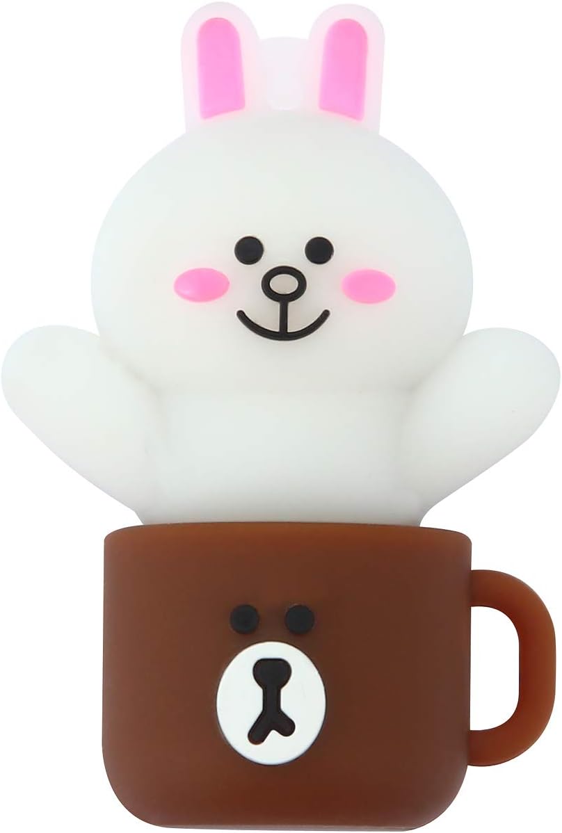 Novelty Smiling Rabbit Bear Cup Shape Design 32GB USB 2.0 Flash Drive Cute Memory Stick Stitch Thumb Drive Data Storage Pendrive Cartoon Jump Drive Gift