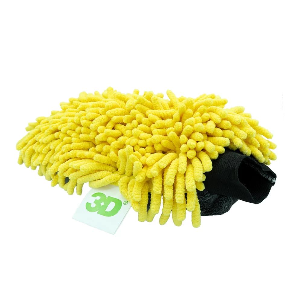 Dunlop Rękawica Do Mycia Polerowania Czyszczenia Samochodu Dwustronna Mikrofibra 25 x 20 cm Żółta Czarna